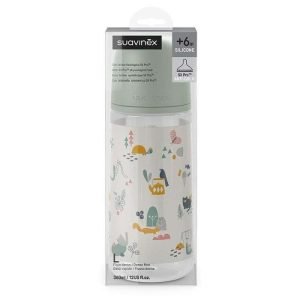 SUAVINEX BIBERON SILICONE AVEC TETINE SYMETHRIQUE SX PRO ANTI COLIC +6M DEBIT RAPID 360 ML - SUAVINEX