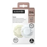 SUAVINEX SELECTION WONDER SUCETTE SILICONE SX PRO 0.6M 2×PCS VERT ET BLEU - SUAVINEX