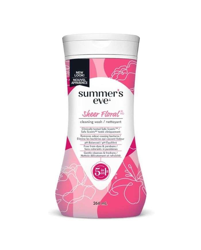 SUMMERS EVE CLEANSING WASH SEHEER FLORAL GEL 266 ML - SUMMERS EVE