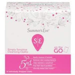 SUMMERS EVE SIMPLY SENSITIVE CLEANSING CLOTHS FOR SENSITIVE SKIN 5 IN 1 - SUMMERS EVE