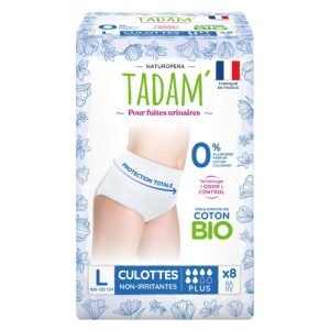 TADAM 8 CULOTTES PLUS TAILLE L POUR FUITES URINAIRES - TADAM