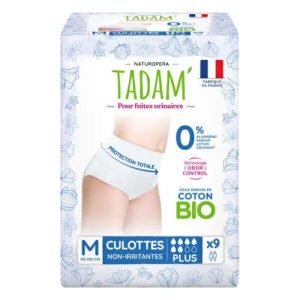 TADAM 9 CULOTTES PLUS TAILLE M POUR FUITES URINAIRES - TADAM