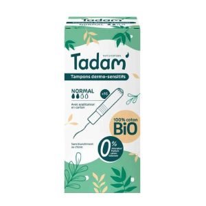TADAM TAMPONS DERMO SENSITIFS NORMAL *16 AVEC APPLICATEUR EN CARTON - TADAM