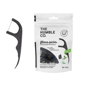 THE HUMBLE CO FIL DENTAIRE CHARBON PICKS 50 PIECES - THE HUMBLE CO