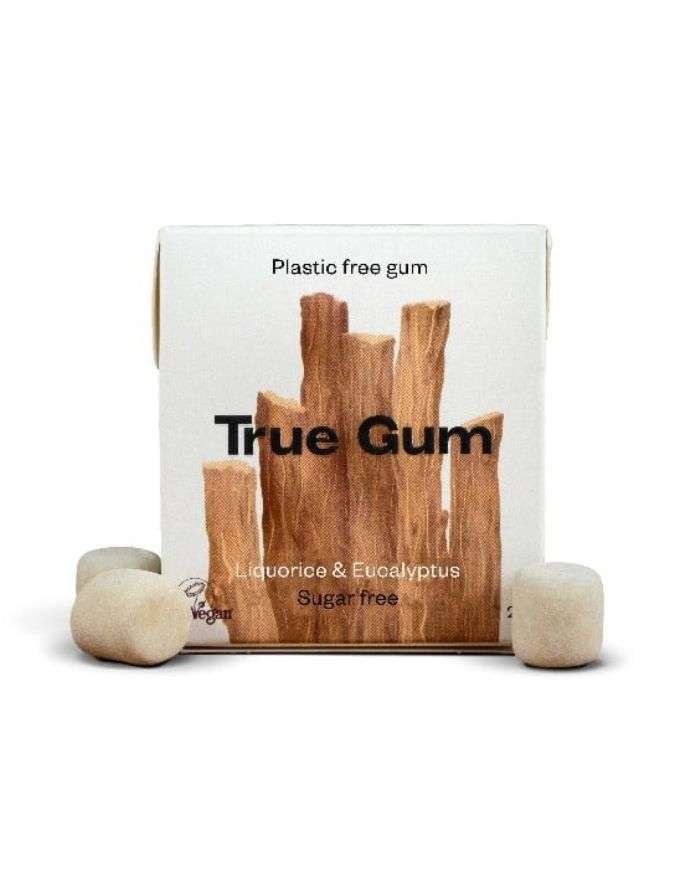 TRUE CHEWING GUM REGLLISE ET EUCALYPTUS SANS SUCRE 21G - TRUE