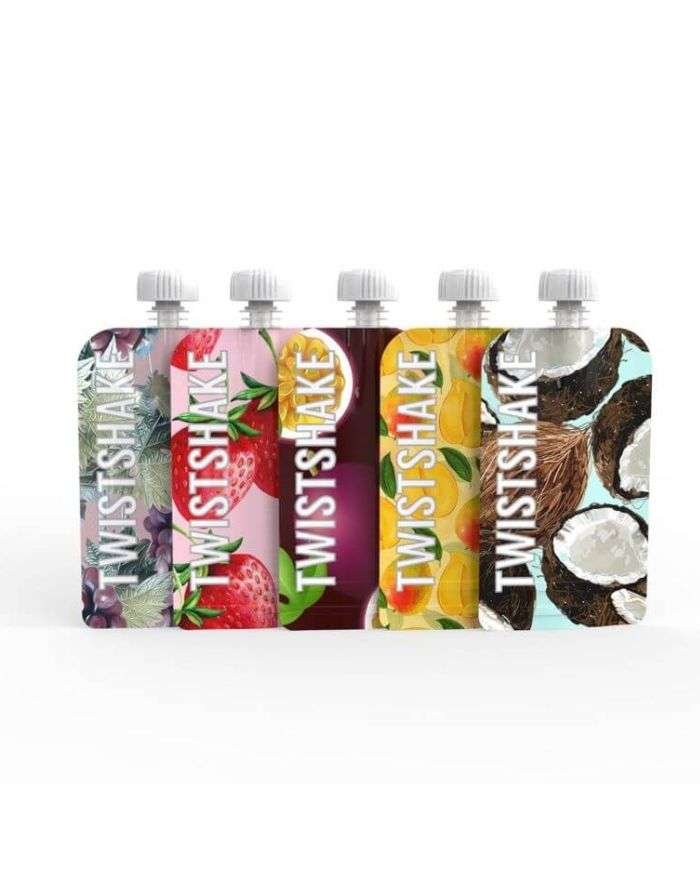 TWISTSHAKE LOT DE 5 SACHETS COMPRIMABLES RECHARGEABLES 220 ML - TWISTSHAKE