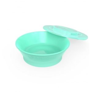 TWISTSHAKE BOL D&rsquo;APPRENTISSAGE REPAS BEBE VERT PASTEL - TWISTSHAKE