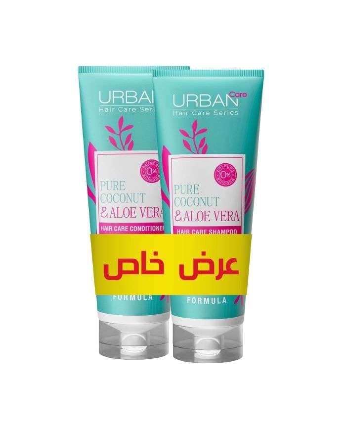 URBAN CARE PACK PURE COCONUT ET ALOE VERA SHAMPOOING 250 ML + APRES SHAMPOOING 250 ML - URBAN CARE