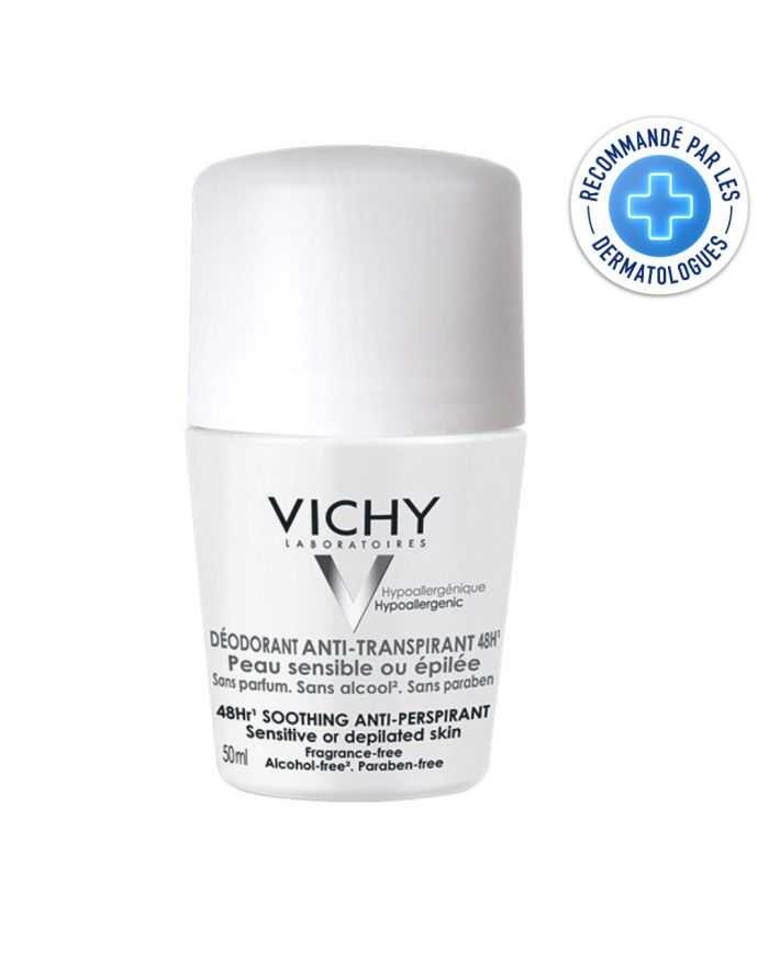 VICHY DEODORANT ANTI TRANSPIRANT 48H BILLE PEAU SENSIBLE OU EPILEE - VICHY