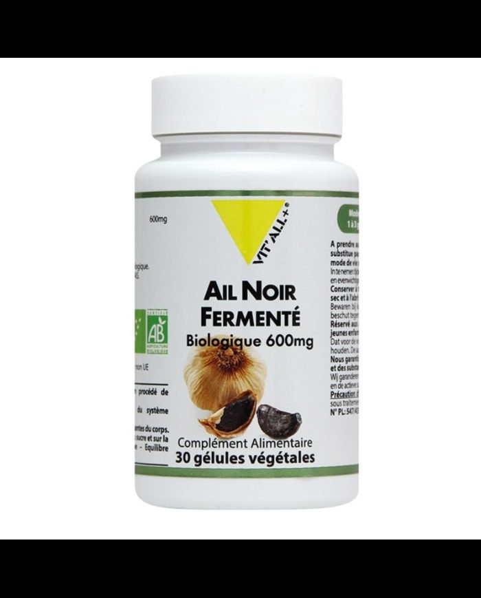 VITALL + AIL NOIR FERMENTE BIOLOGIQUE 600 MG 30 GELULES - VIT'ALL+