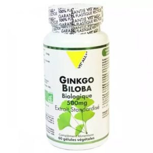 VITALL+ Ginkgo biloba biologique 500mg 60capsules - VIT'ALL+