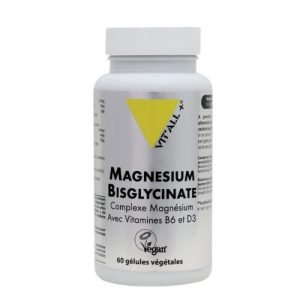 VITALL+ MAGNESIUM BISGLYCINATE VITAMINE B6 ET D3 COMPLEMENT ALIMENTAIRE 60 GELULES - VIT'ALL+