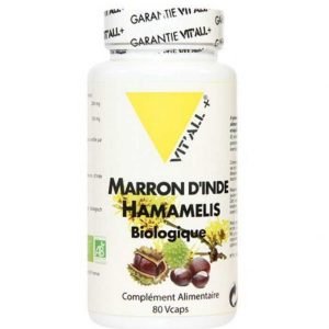 VITALL+ Marron d&rsquo;inde Hamamelis biologique 80 gelules - VIT'ALL+