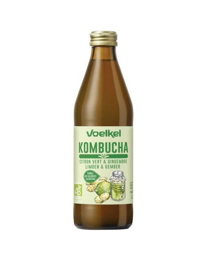 VOELKEL KOMBUCHA CITRON VERT ET GINGEMBRE 0.33 L - VOELKEL