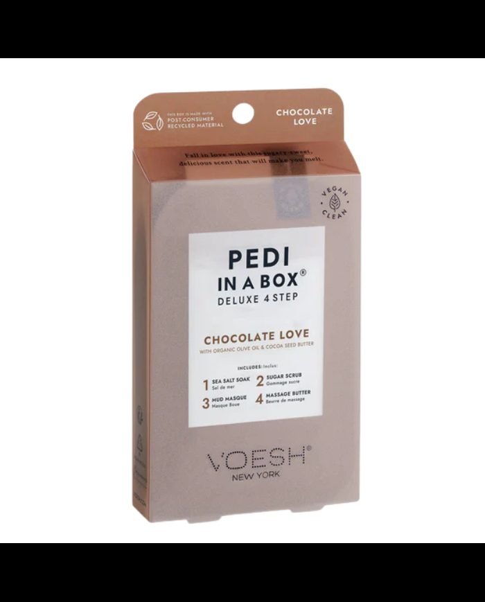 VOESH NEW YORK PEDI IN A BOX DELUXE 4 STEP CHOCOLATE LOVE - VOESH NEW YORK