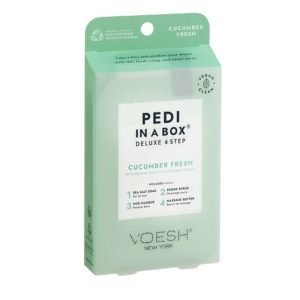 VOESH NEW YORK PEDI IN A BOX DELUXE 4 STEP CUCUMBER FRESH WITH ORGANIC OLIVE OIL AND CUCUMBER EXTRACT - VOESH NEW YORK