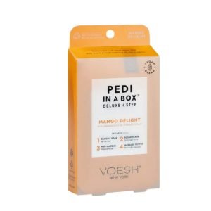 VOESH NEW YORK PEDI IN A BOX DELUXE 4 STEP MANGO DELIGHT ORGANIC OLIVE OIL AND MANGO EXTRACT - VOESH NEW YORK
