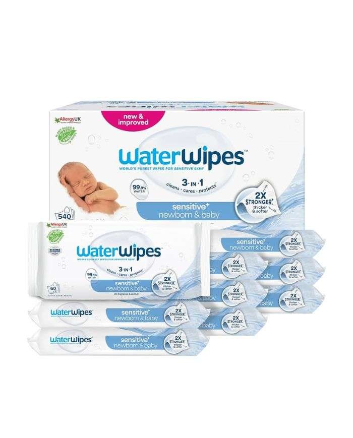 WATERWIPES PACK LINGETTES BEBE PACK DE 9 X 60 - WATERWIPES