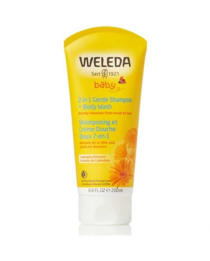 WELEDA SHAMPOING ET CREME DOUCHE DOUX 2 EN 1 AU CALENDULA 200 ML - WELEDA