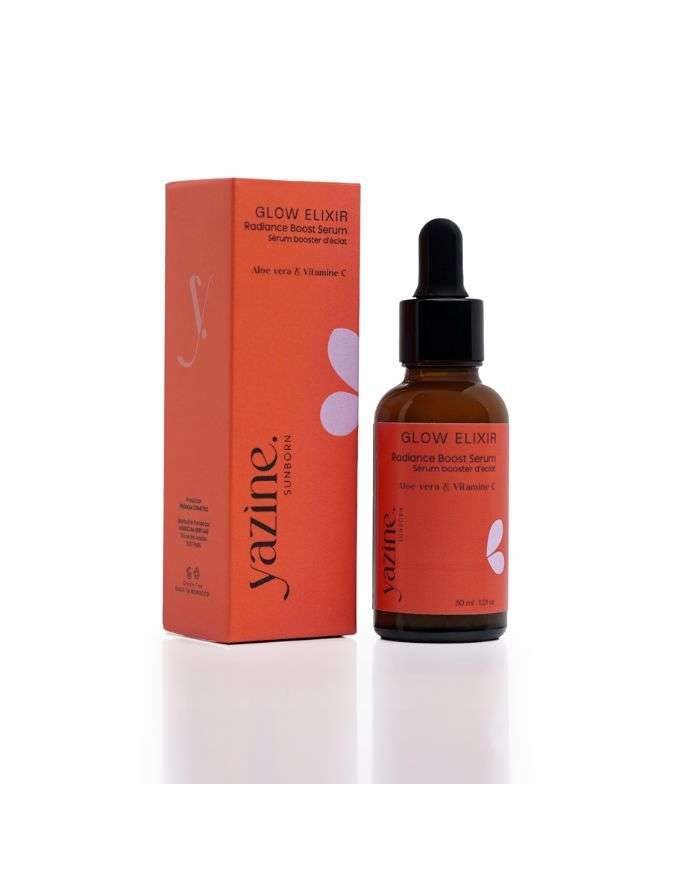 YAZINE SUNBORN GLOW ELIXIR SERUM BOOSTER D ECLAT ALE VERA ET VITAMINE C 30 ML - YAZINE