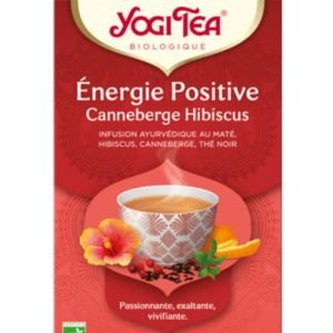 YOGI TEA ENERGIE POSITIVE CANNEBERGE HIBISCUS 17 SACHETS - YOGI TEA