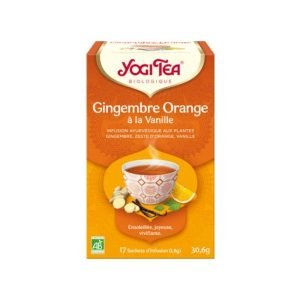 YOGI TEA TISANE GINGEMBRE ORANGE A LA VANILLE 17 SACHETS - YOGI TEA