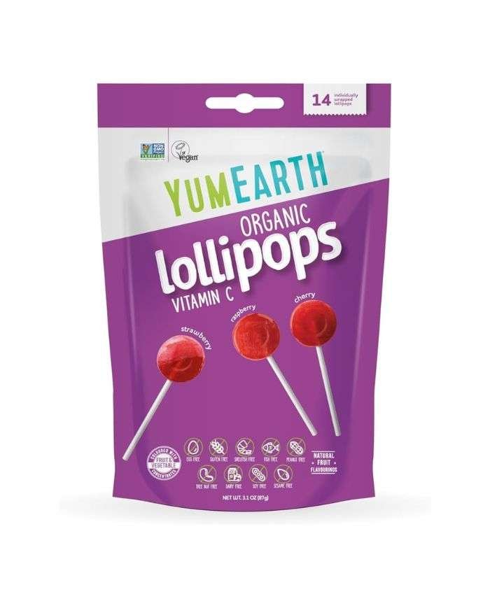 YUMEARTH LOLLIPOPS ORGANICS VITAMIN C PACK DE 14 - YUMEARTH