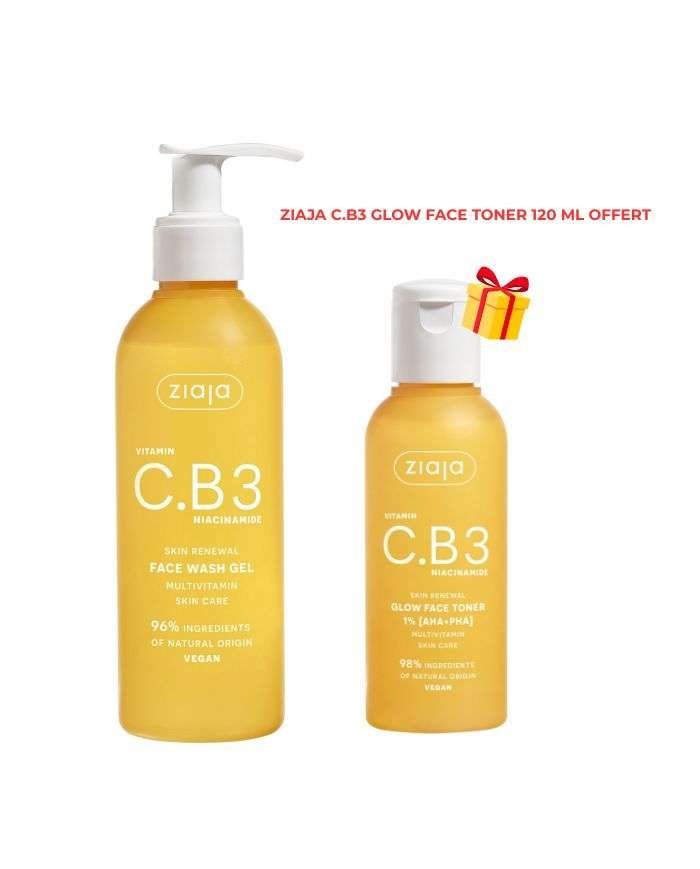 ZIAJA OFFRE C.B3 GEL NETTOYANT 190ML + C.B3 GLOW TONER 120ML OFFERT - ZIAJA